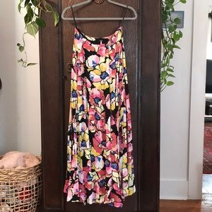 Free People floral skirt with slit
